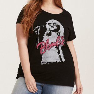 Torrid Blondie Graphic Print Band Tee Black 00